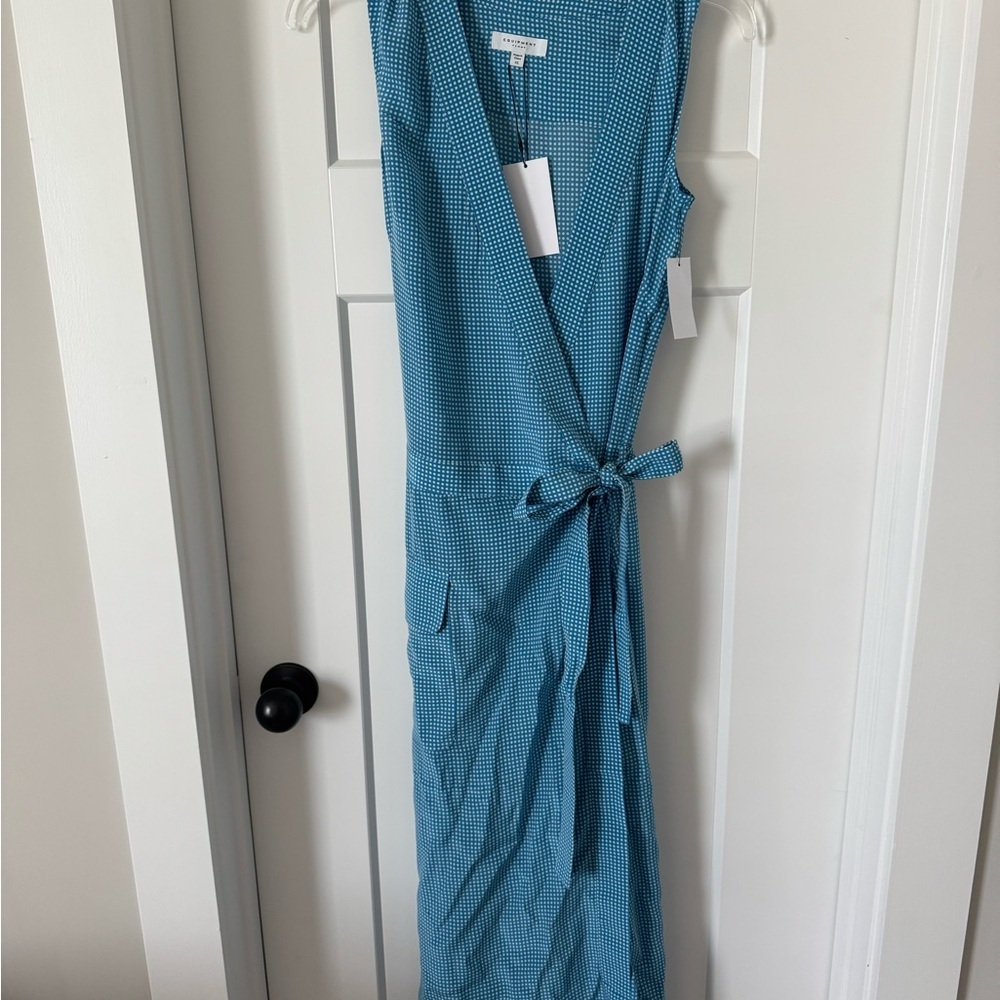 Equipment Maovesa silk Blue Polka Dot wrap dress - Picture 2 of 6